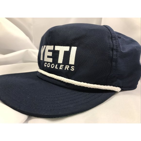 Yeti Coolers Adjustable Snapback Cap Rope Hat- One Size Navy Blue White - Picture 5 of 11